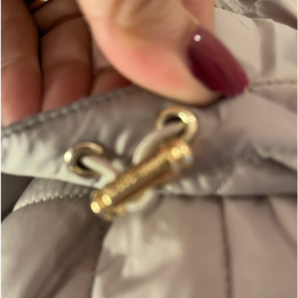 Anne Klein Women's Khaki 100% Polyester Quited Hoodie Jacket Coat Size S… - Picture 13 of 17